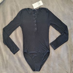NWT Zara Bodysuit Long Sleeve Ribbed Lightweight